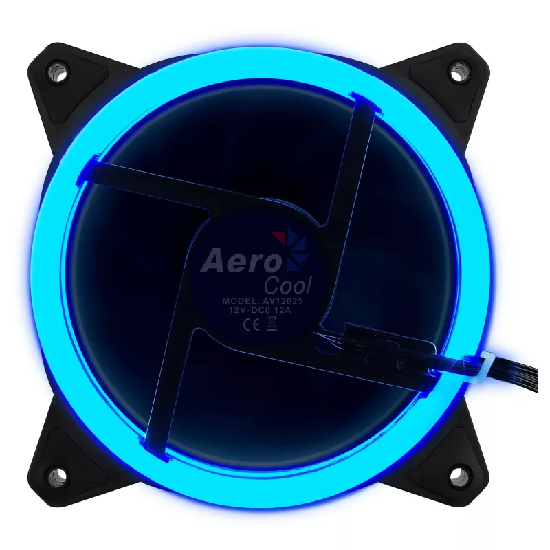 Aerocool Rev RGB počítačový ventilátor do skrine 12 cm čierny