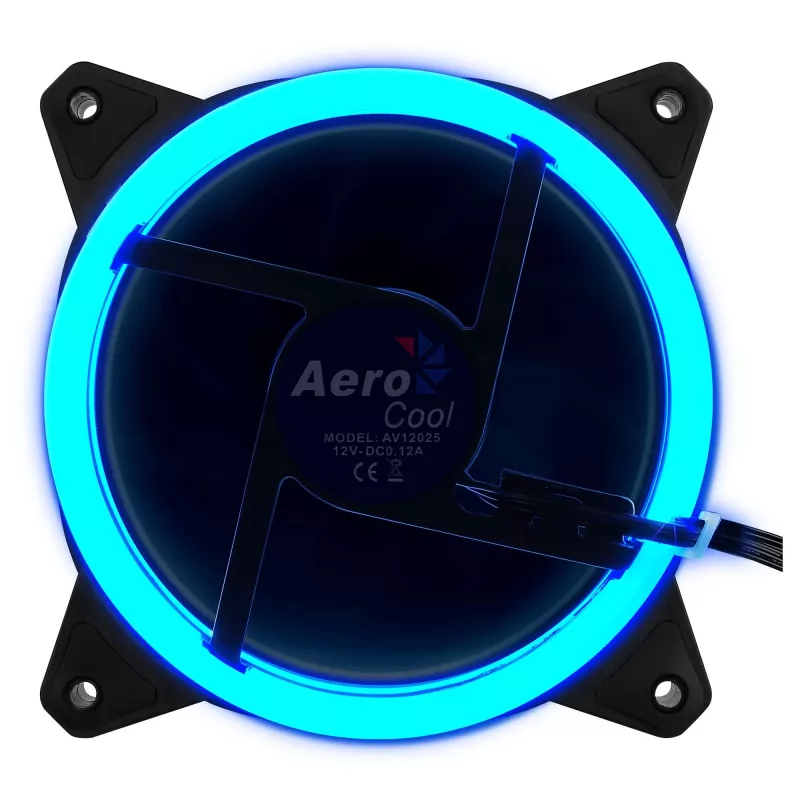 Aerocool Rev RGB počítačový ventilátor do skrine 12 cm čierny