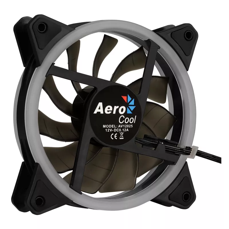 Aerocool Rev RGB počítačový ventilátor do skrine 12 cm čierny