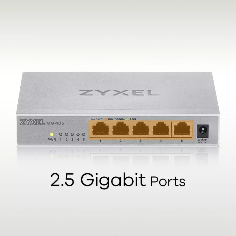 Zyxel MG-105 nespravovaný 2.5G Ethernet (100/1000/2500) oceľ