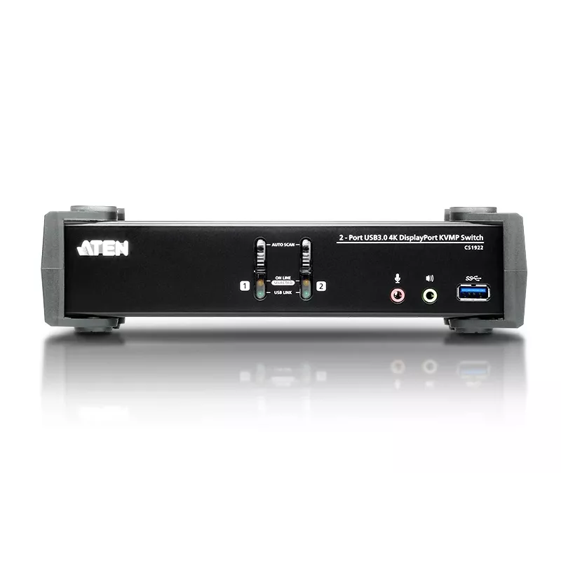 ATEN 2-portový USB 3.1 Gen 1 4K DisplayPort 1.2 KVMP™ switch s audiom (KVM kábel v balení)