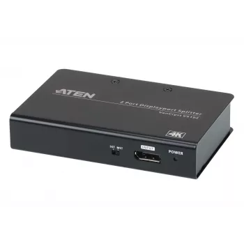 ATEN 2-portový 4K DisplayPort 1.2a splitter, DisplayPort, 2x DisplayPort, 4096 x 2160 pixelov, čierny, kov, 4K Ultra HD