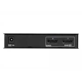 ATEN 2-portový 4K DisplayPort 1.2a splitter, DisplayPort, 2x DisplayPort, 4096 x 2160 pixelov, čierny, kov, 4K Ultra HD