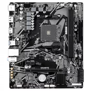 GIGABYTE A520M H ARGB základná doska - podpora AMD Ryzen 5000 série CPU, až do 5100MHz DDR4 (OC), PCIe 3.0 x4 M.2, 1 GbE LAN, USB 3.2 Gen 1