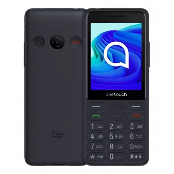 TCL OneTouch 4042S Dual SIM tlačidlový telefón s nabíjacím stojanom, sivý