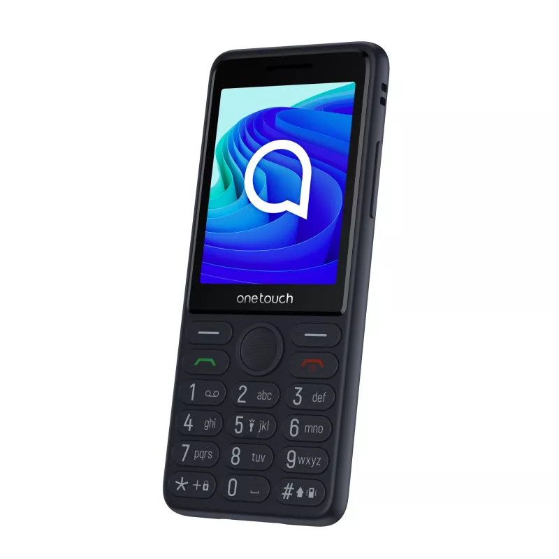 TCL OneTouch 4042S Dual SIM tlačidlový telefón s nabíjacím stojanom, sivý