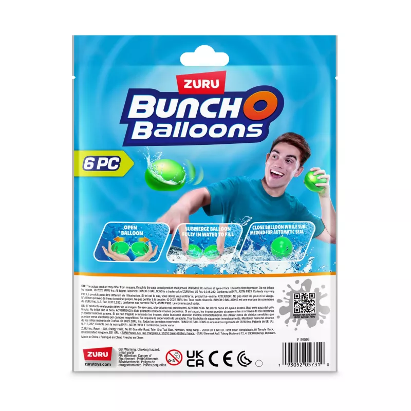 Bunch O Balloons opakovane použiteľné vodné bomby balenie 6 ks ZURU