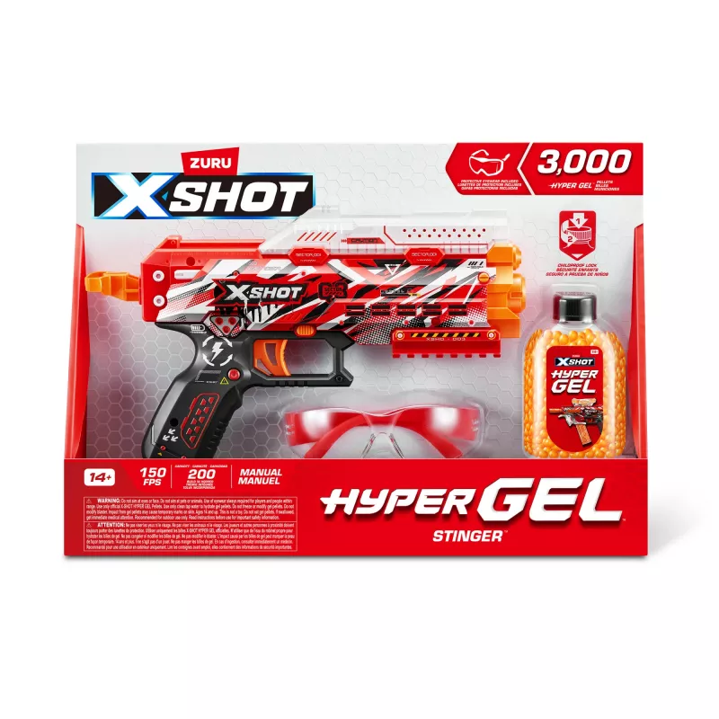XSHOT Hyper Gel Stinger Blaster (3 000 Hyper Gel guličiek) ZURU