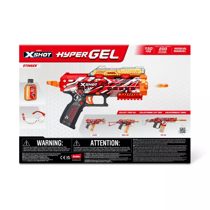 XSHOT Hyper Gel Stinger Blaster (3 000 Hyper Gel guličiek) ZURU