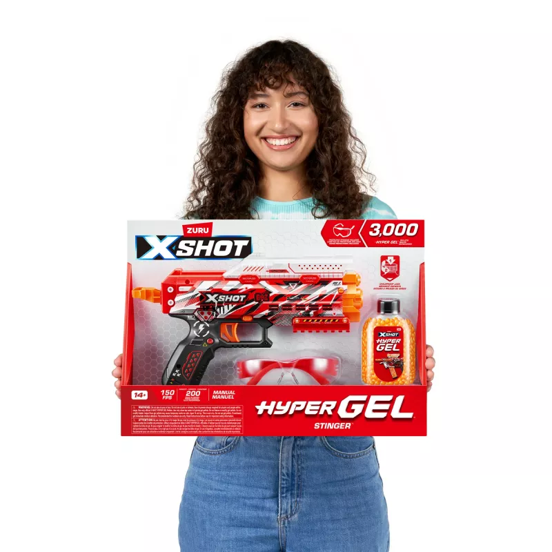 XSHOT Hyper Gel Stinger Blaster (3 000 Hyper Gel guličiek) ZURU