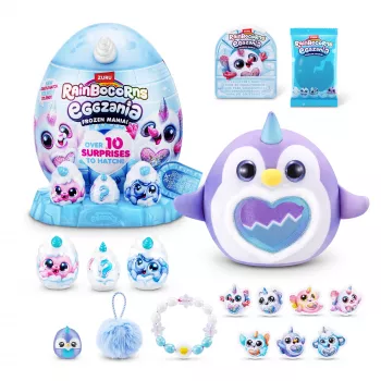 Plušová hračka Zuru Rainbocorns Eggzania Frozen Mania — zvieracia plušová hračka, viacfarebná, od 3 rokov