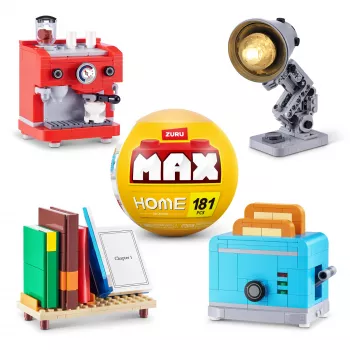 MAX Build more Premium Home Building Bricks Collection, stavebné kocky, 8 rokov, plast, 181 ks, 197 g