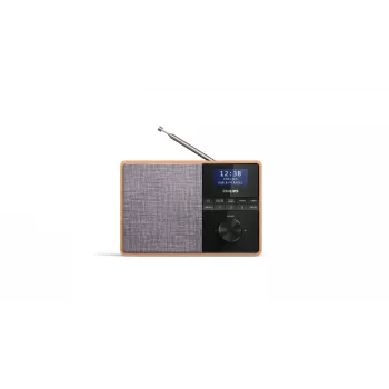 Philips TAR5505/10 rádio prenosné digitálne čierna, sivá, drevo