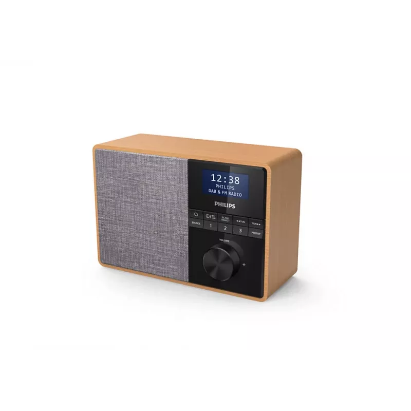 Philips TAR5505/10 rádio prenosné digitálne čierna, sivá, drevo