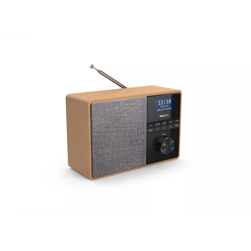 Philips TAR5505/10 rádio prenosné digitálne čierna, sivá, drevo