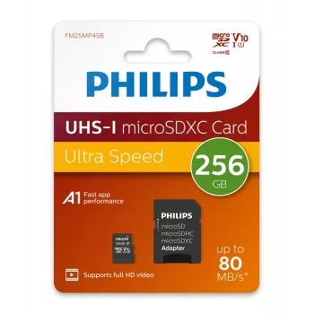 Philips FM25MP45B/00 karta microSDXC, 256 GB, Class 10, UHS-I U1, vrátane adaptéra