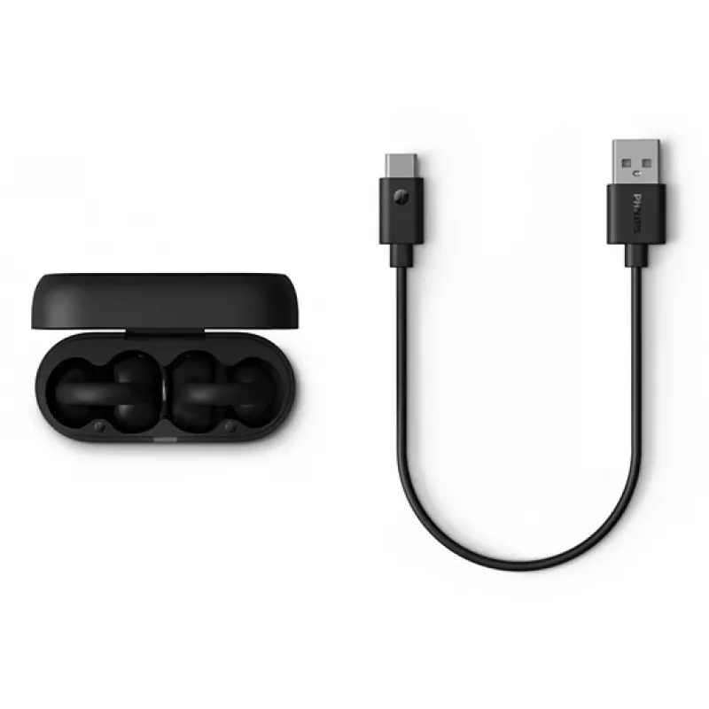 Philips 2000 series TAQ2000BK náhlavná súprava True Wireless Stereo (TWS) ušný klip, open-ear hovory/hudba Bluetooth čierna