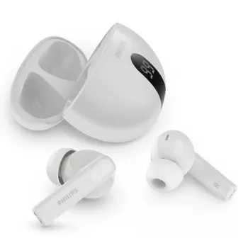 Bezdrôtové in-ear slúchadlá Philips TAT2520WT/00 — Bluetooth, na hovory a hudbu, 20–20000 Hz, dosah 10 m, biela, 40 g