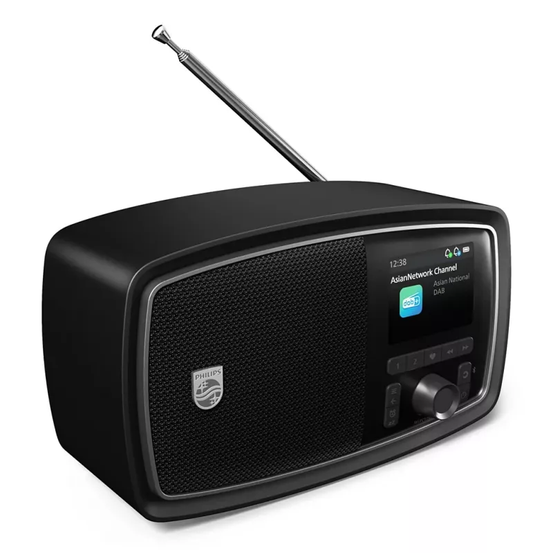 Philips TAV2000DB prenosný analógový a digitálny čierny