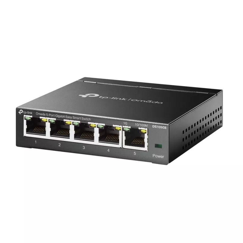 TP-Link Omada DS105GE sieťový switch managed L2 Gigabit Ethernet (10/100/1000) čierny