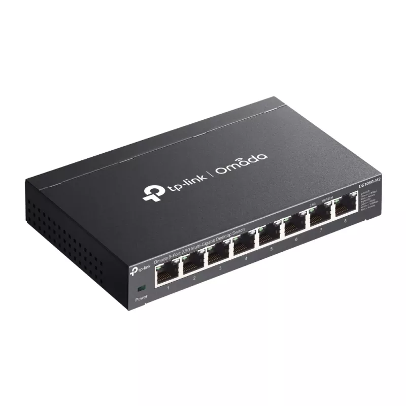 TP-Link Omada DS108G-M2 sieťový switch unmanaged 2.5G Ethernet (100/1000/2500) čierny