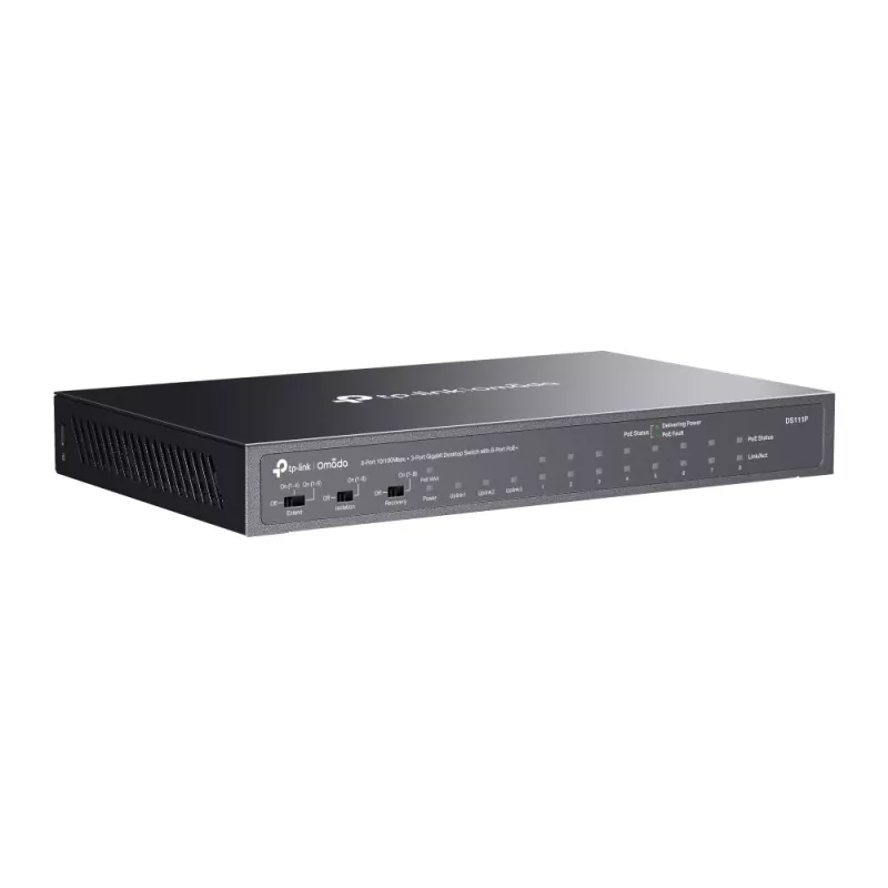 TP-Link Omada DS111P sieťový switch unmanaged Fast Ethernet (10/100) Power over Ethernet (PoE) čierny