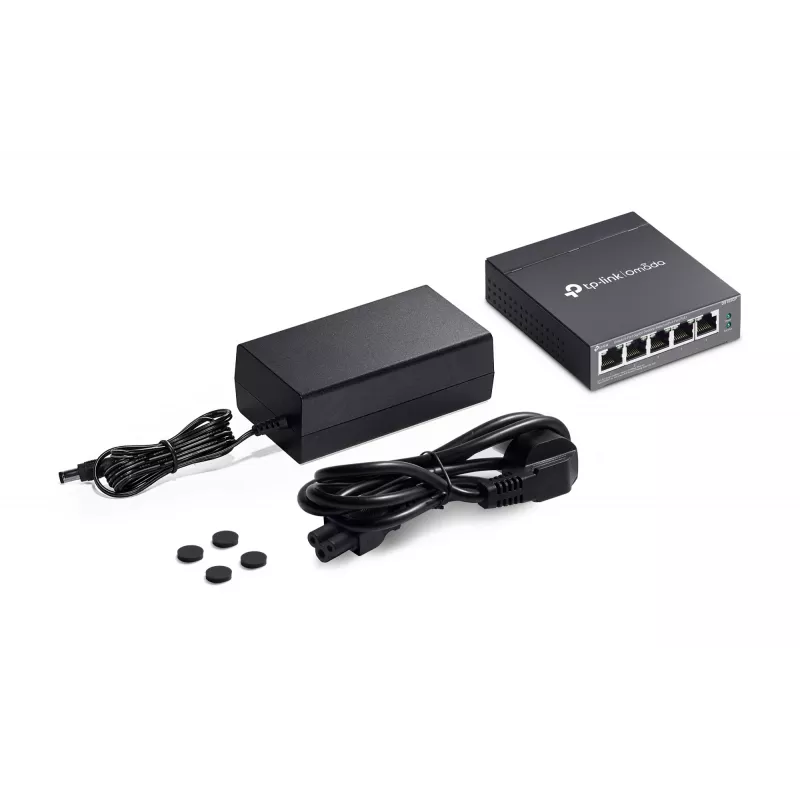 TP-Link Omada DS105GP sieťový switch unmanaged Gigabit Ethernet (10/100/1000) Power over Ethernet (PoE) čierny