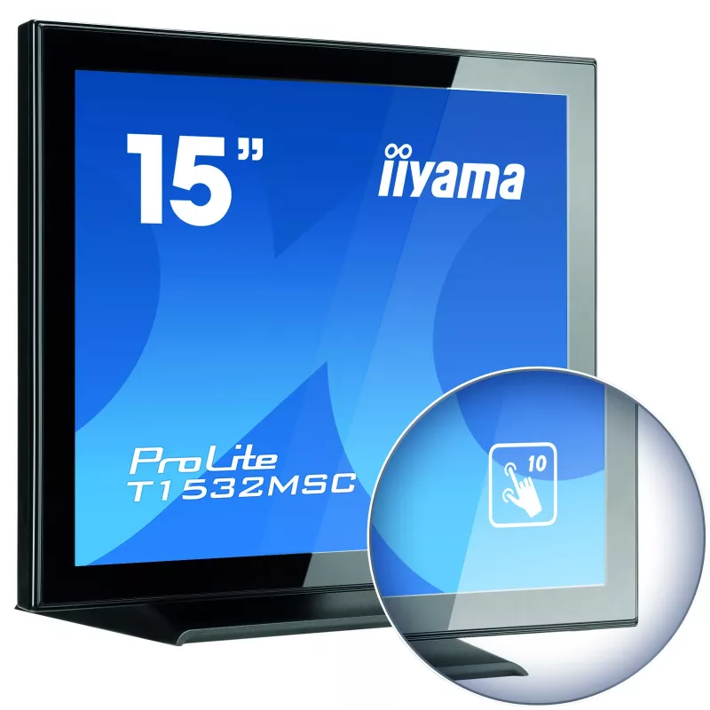 iiyama T1532MSC-B5AG POS monitor 38,1 cm (15 palcov) 1024 x 768 pixelov dotykový