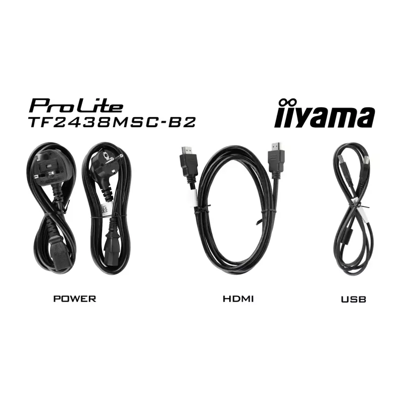 Dotykový monitor IIYAMA TF2438MSC-B2 — 24 palcov interaktívny displej, Multi-Touch
