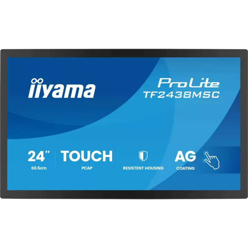 Dotykový monitor IIYAMA TF2438MSC-B2 — 24 palcov interaktívny displej, Multi-Touch