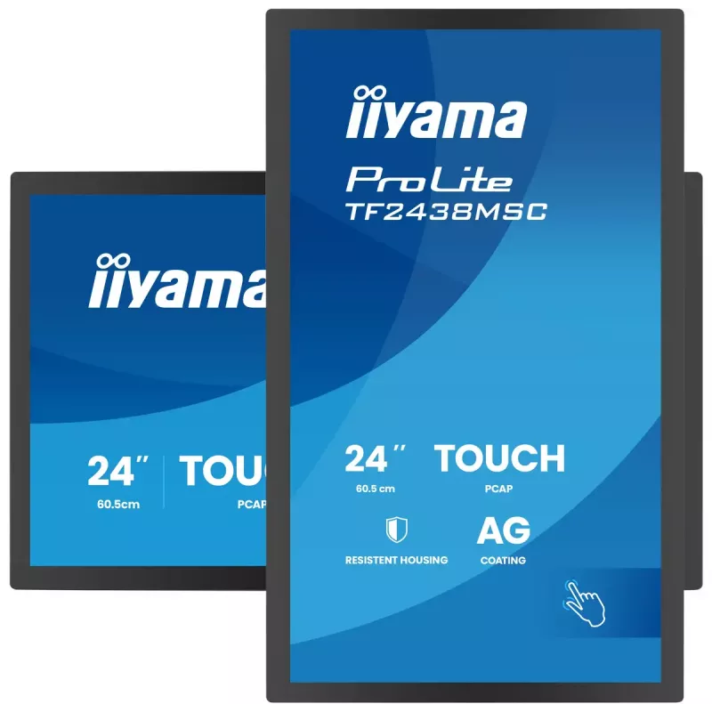 Dotykový monitor IIYAMA TF2438MSC-B2 — 24 palcov interaktívny displej, Multi-Touch