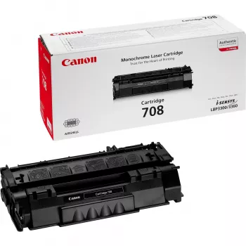 Tonerová kazeta Canon 708 čierna — originálny laserový toner, výdrž ~2500 strán