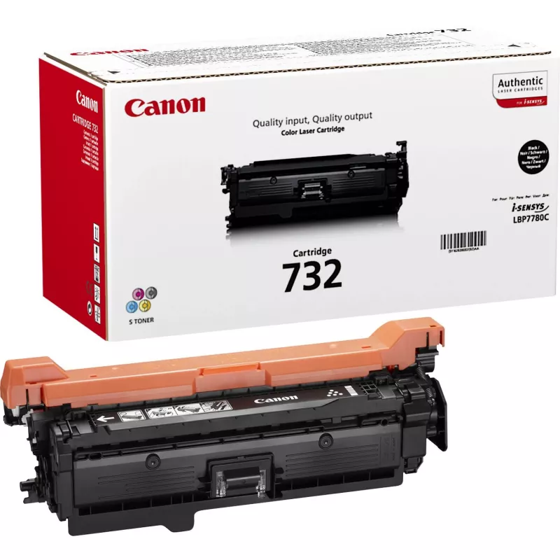 Tonerová kazeta Canon 732K — originálna čierna, laser, výdrž 6100 strán, 1 ks