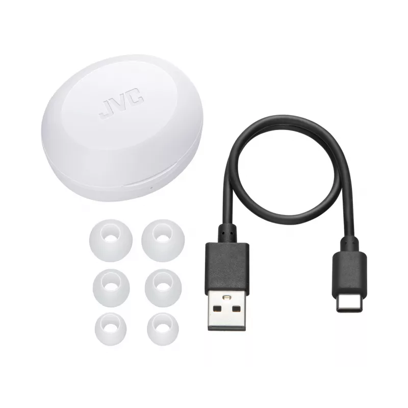 Bezdrôtové In-Ear slúchadlá JVC HA-A5T True Wireless Stereo (TWS) — intraaurálne, 20–20000 Hz, biela