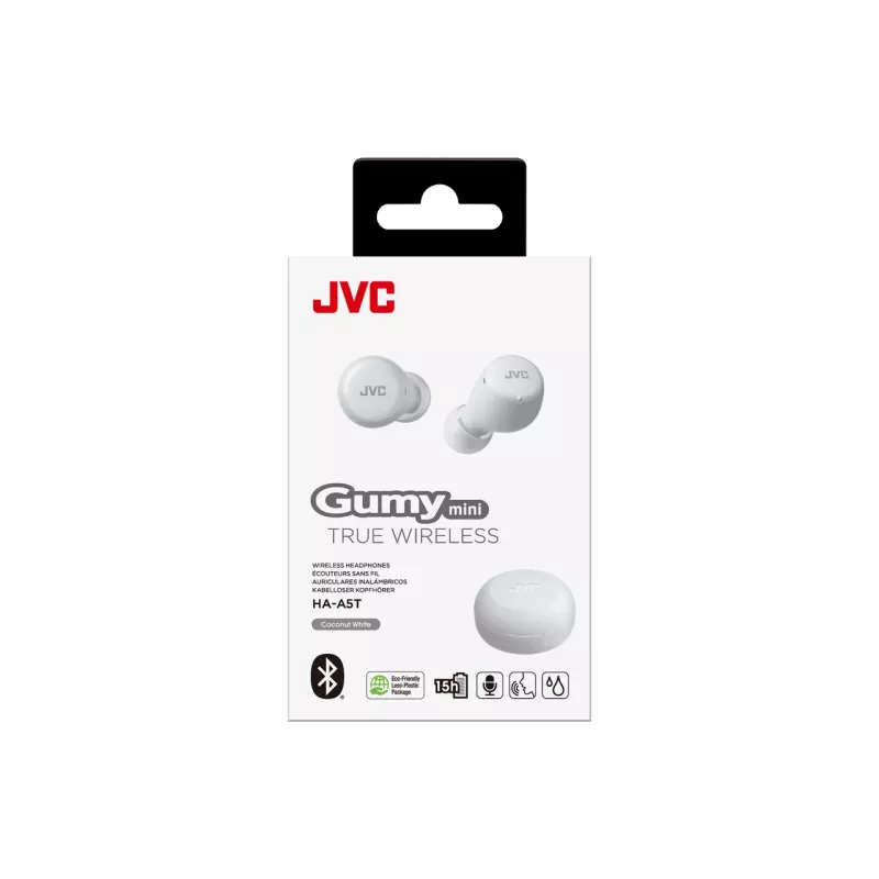 Bezdrôtové In-Ear slúchadlá JVC HA-A5T True Wireless Stereo (TWS) — intraaurálne, 20–20000 Hz, biela