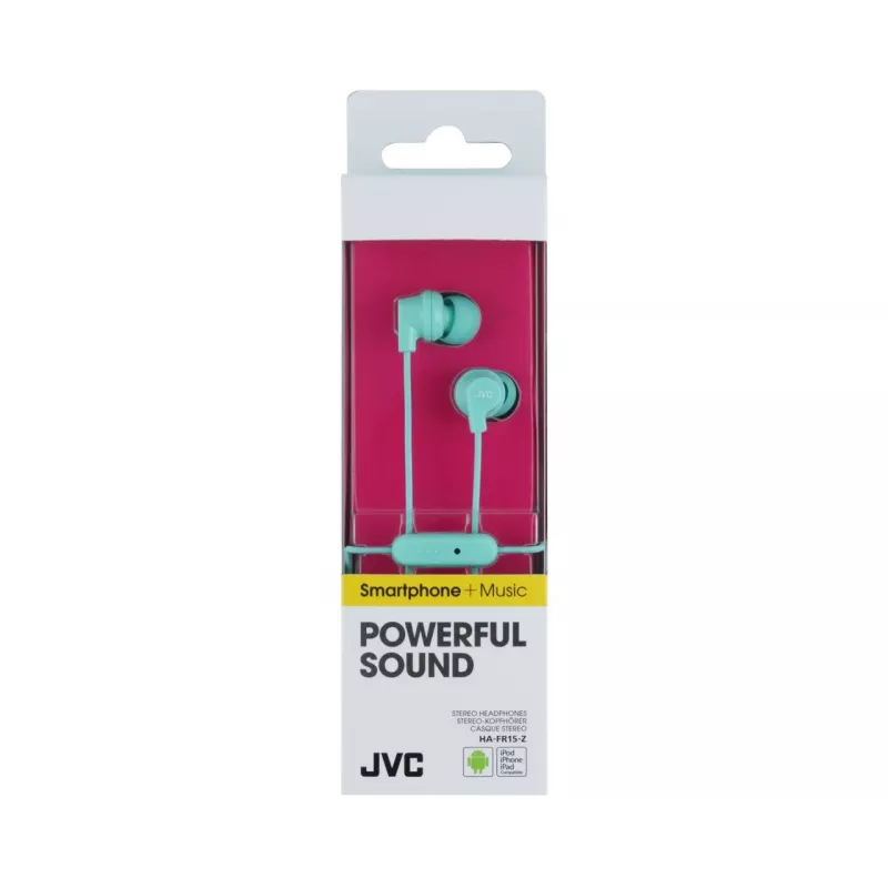 JVC HA-FR15-Z-E farebné In-Ear slúchadlá s diaľkovým ovládaním a mikrofónom