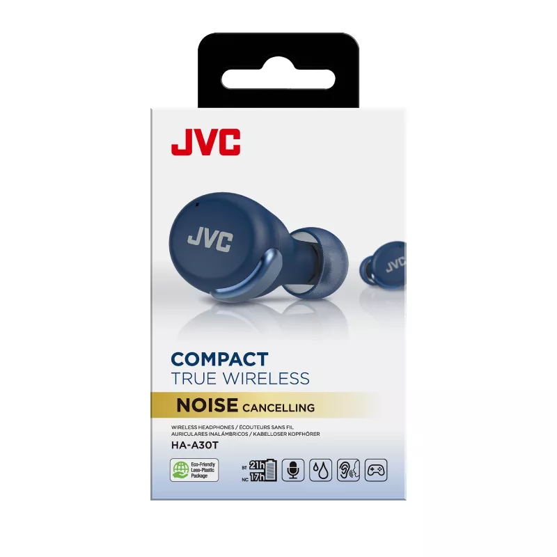 JVC Active Noise Cancelling TWS modré