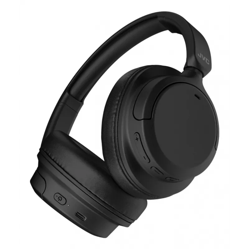 JVC Over-Ear slúchadlá s potlačením hluku, headset, bezdrôtové, cez hlavu, hovory/hudba, USB Type-C, Bluetooth, čierne