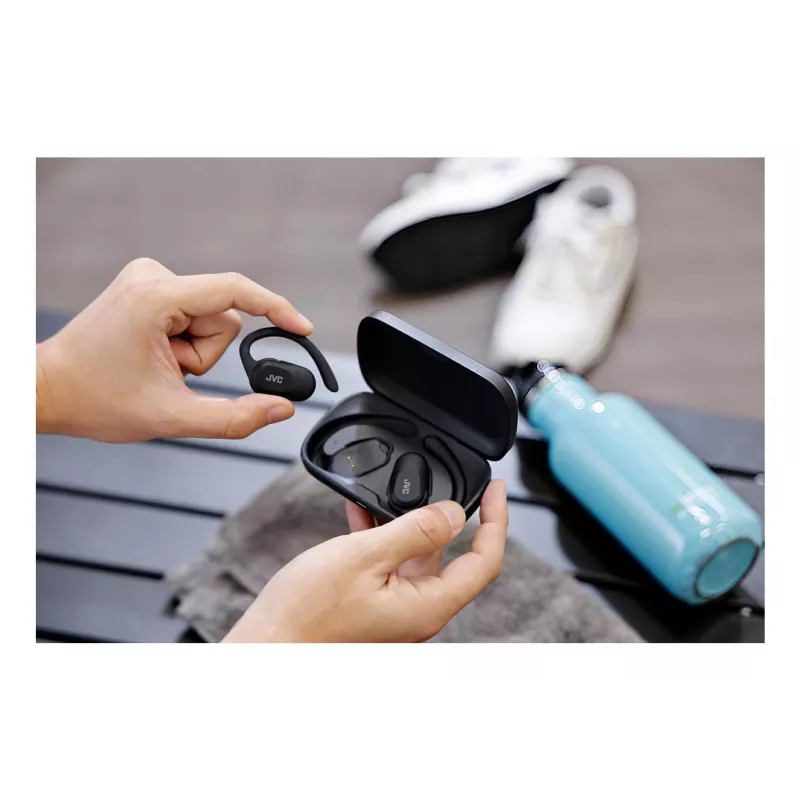 Headset JVC HA-NP40T True Wireless Stereo TWS háčik za ucho Bluetooth čierny, 20–20000 Hz, 10 m