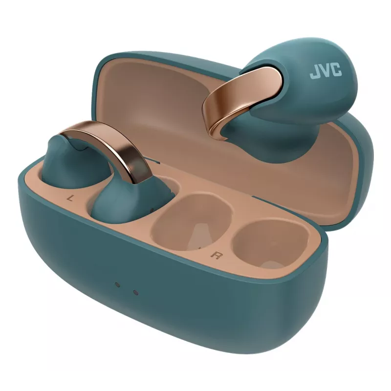 JVC HA-NP1T headset True Wireless Stereo (TWS) prichytenie na ucho pre hovory/hudba USB Type-C Bluetooth modrá, zlatá