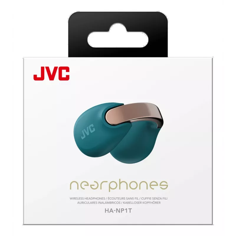 JVC HA-NP1T headset True Wireless Stereo (TWS) prichytenie na ucho pre hovory/hudba USB Type-C Bluetooth modrá, zlatá