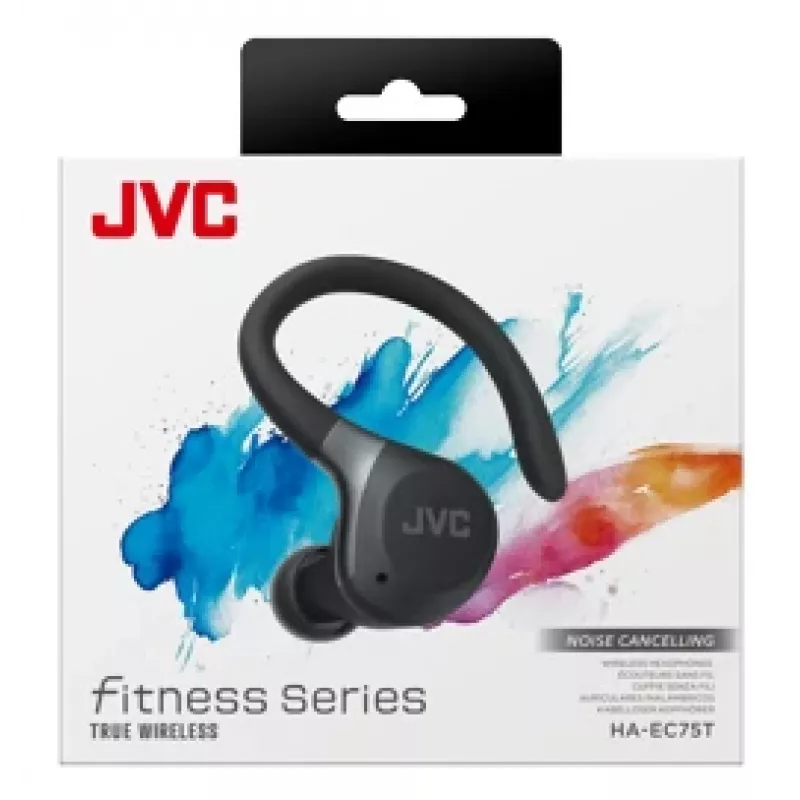 JVC HA-EC75T-B-U slúchadlá/headset bezdrôtové háčik za ucho športové Bluetooth čierne
