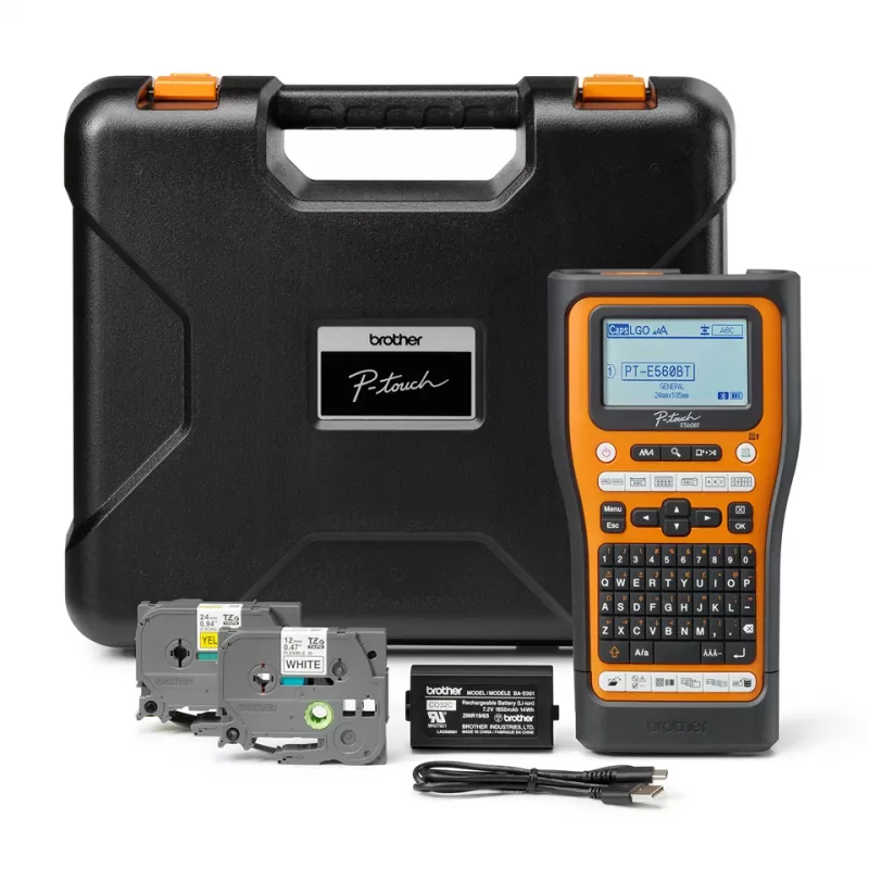Brother PT-E560BTVP tlačiareň etikiet termotransfer 180 x 180 DPI 20 mm/s káblová a bezdrôtová HSE/TZe Bluetooth QWERTY