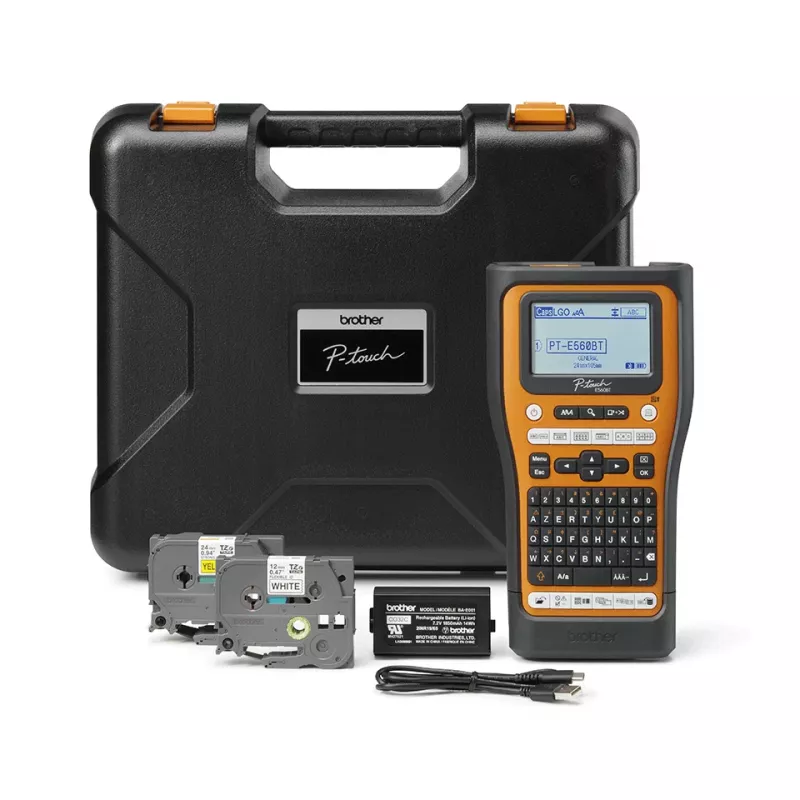 Brother PT-E560BTVP tlačiareň etikiet termotransfer 180 x 180 DPI 20 mm/s káblová a bezdrôtová HSE/TZe Bluetooth QWERTY