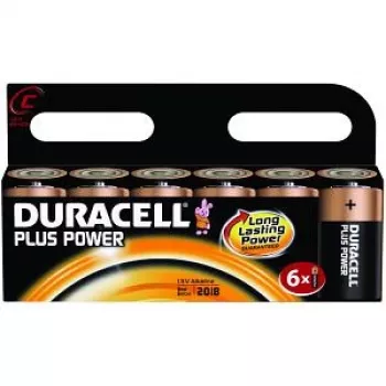 Duracell Plus Power C, balenie 6 ks jednorazová batéria alkalická