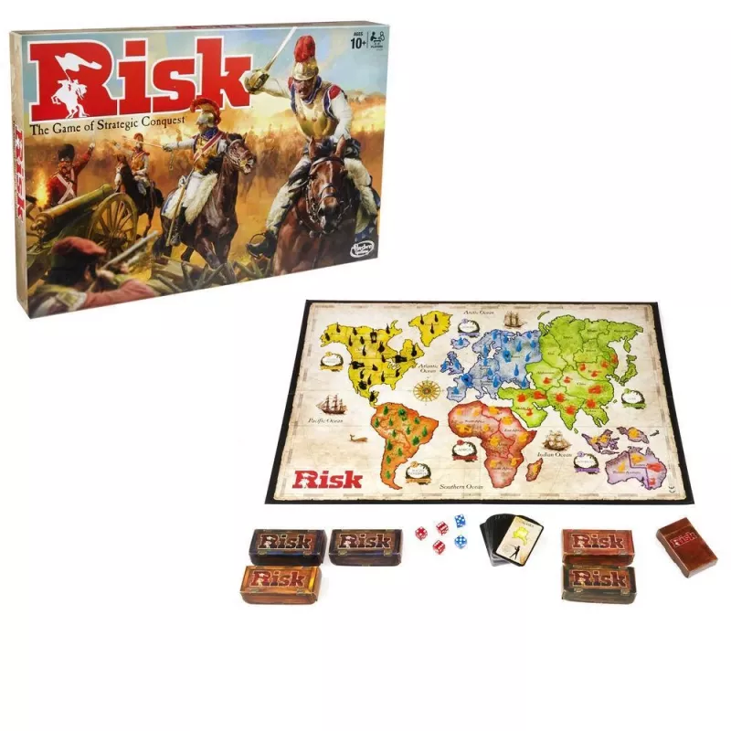 Spoločenská hra HASBRO Risk (vojna) — strategická dobyvateľská hra, od 10 rokov