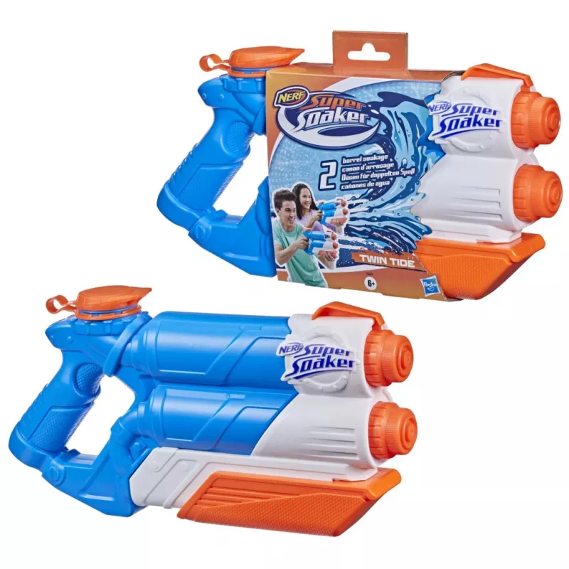 Nerf Super Soaker Twin Tide, hračkárska vodná pištoľ, viacfarebná, 6 rokov