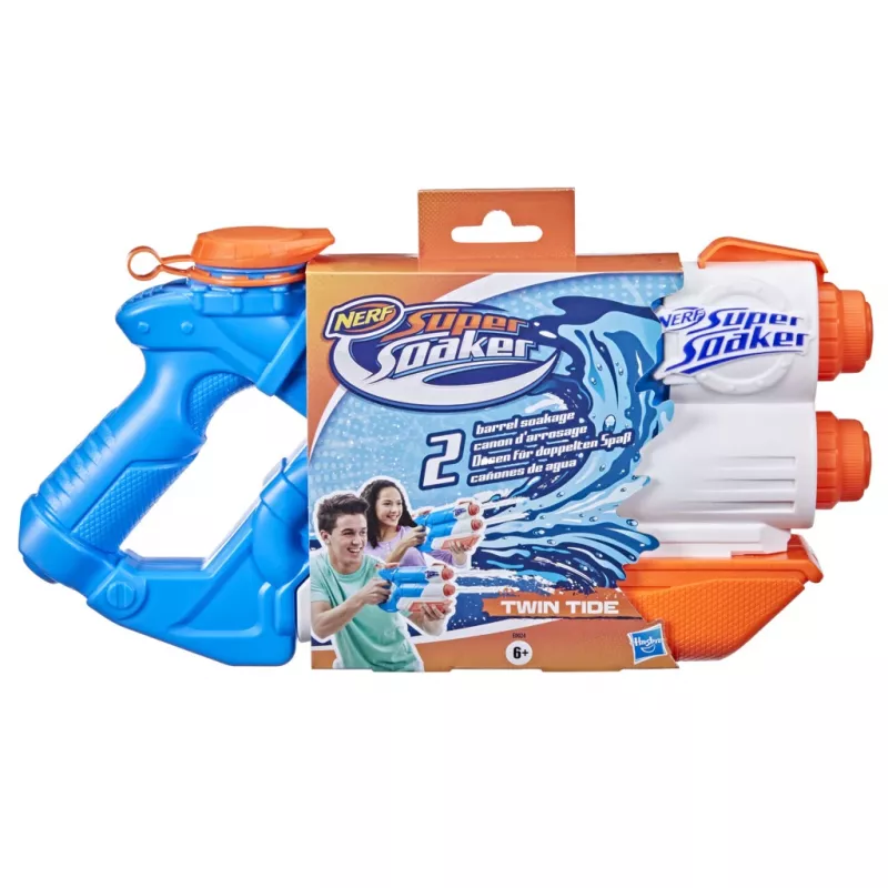 Nerf Super Soaker Twin Tide, hračkárska vodná pištoľ, viacfarebná, 6 rokov