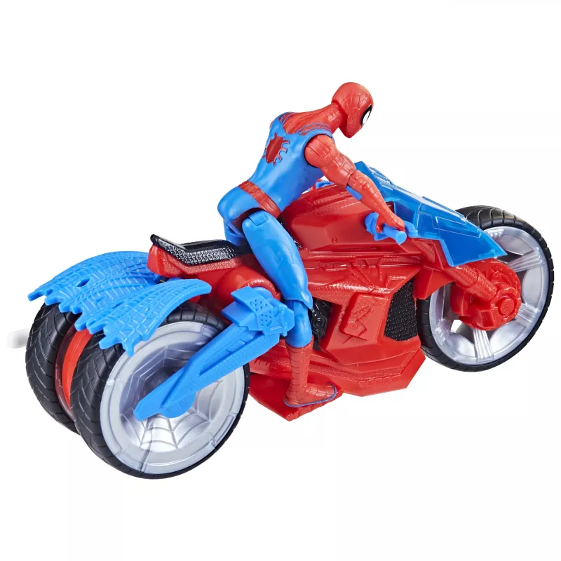 Marvel Spider-Man Spider-Man Web Blast Cycle detská hracia sada s pohyblivou akčnou figúrkou Spider-Man