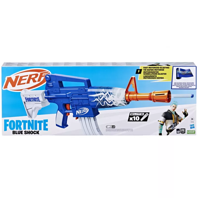 Nerf Fortnite Blue Shock, hračkárska pištoľ, 8 rokov, 99 rokov, Fortnite, 785 g